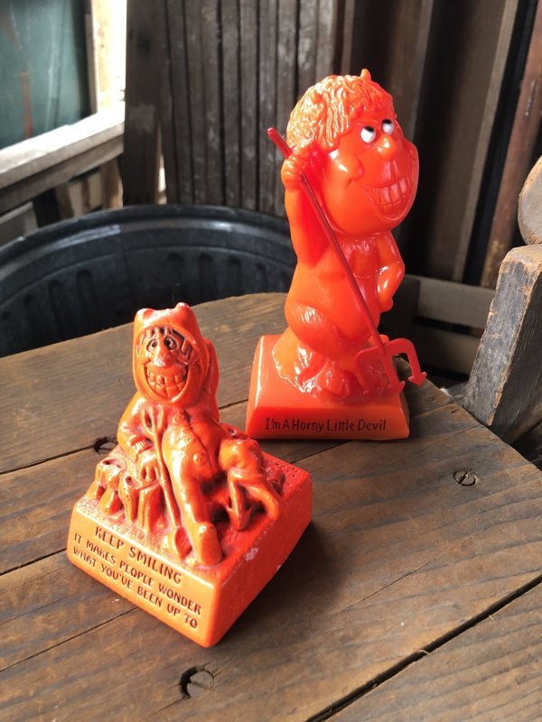 画像15: 70s Vintage Message Doll Red Devil " I'm a Horny Little Devil " (R562) 