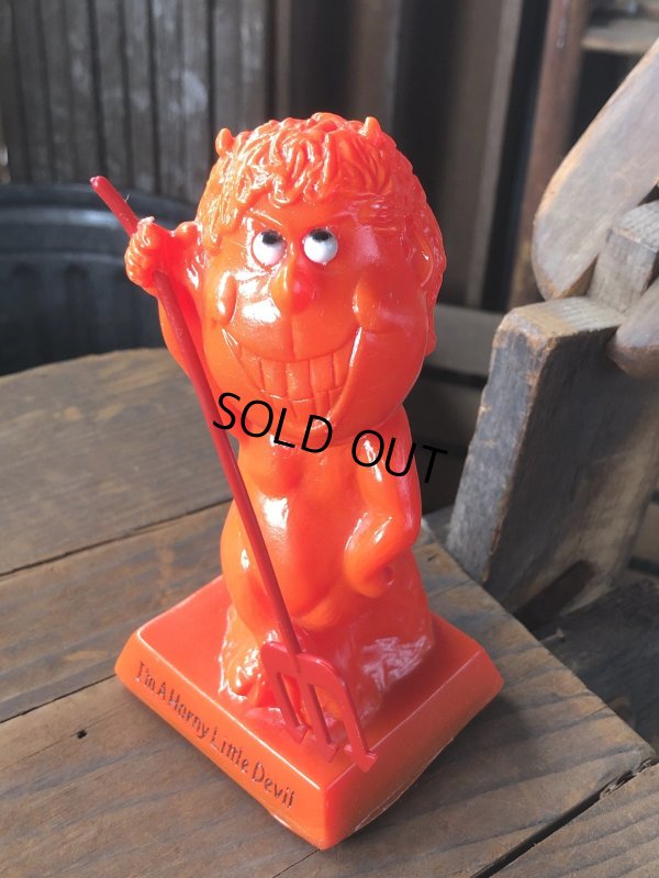 画像2: 70s Vintage Message Doll Red Devil " I'm a Horny Little Devil " (R562) 