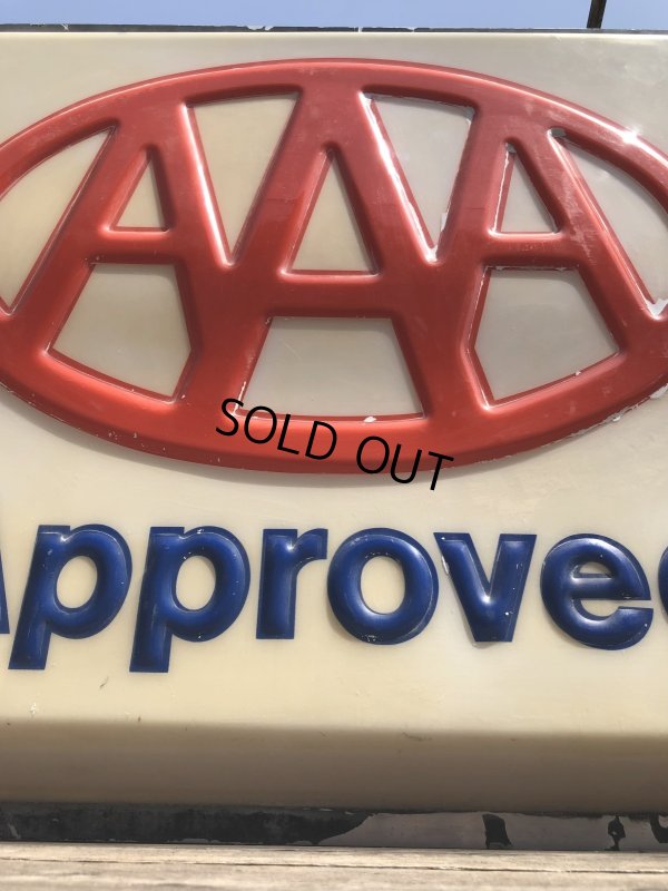 画像4: Vintage AAA Approved Advertising Store Display Lighted Sign Huge! Double-sided! (R563) 