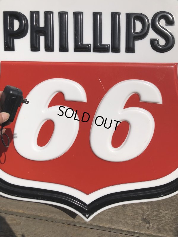画像15: Vintage Original Phillips 66 Gas Station Lighted Logo Sign (R564) 