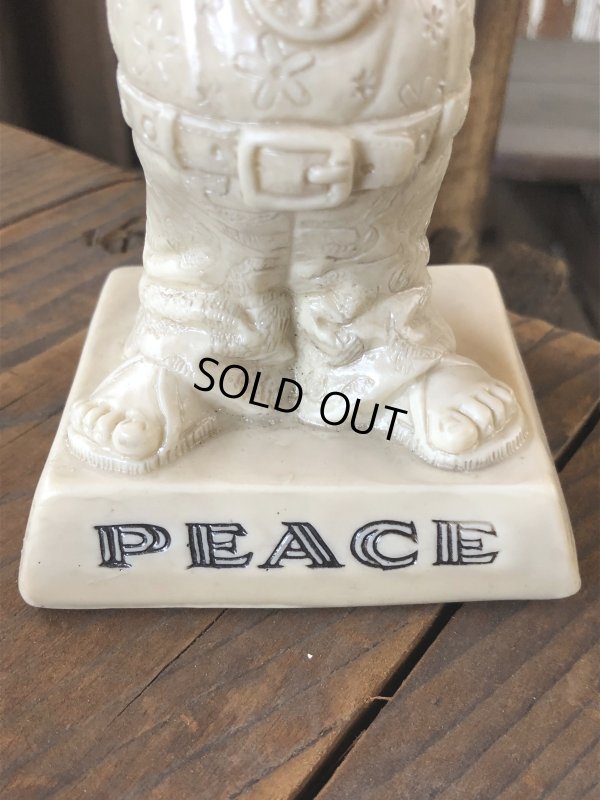画像7: Vintage R&W BERRIES Co " PEACE " Hippie Grinning Figurine Message Doll (R567) 