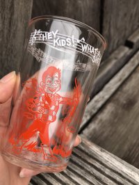 50s Vintage Howdy Doody Welch's Juice Advertising Glass (R569)