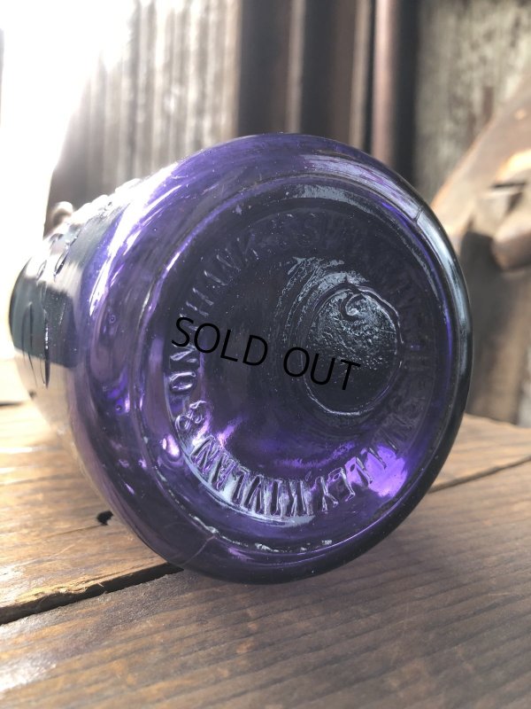 画像7: 10s Era Antique Purple Glass Jar (R573)
