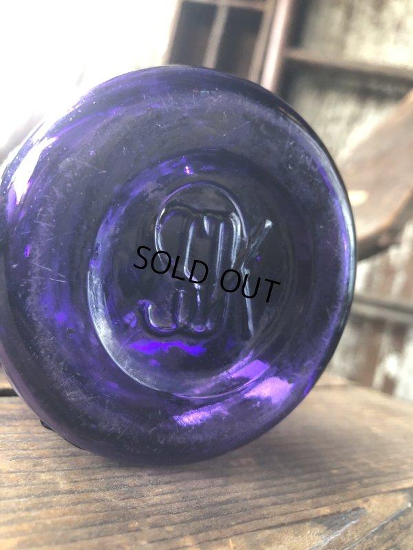 画像5: 10s Era Antique Purple Glass Jar (R572)