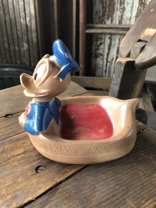 画像2: 50s Vintage Disney Sun Rubber Donald Duck Soap Dish (R593)