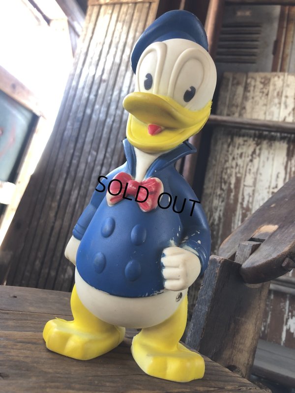 画像1: 50s Vintage Disney Sun Rubber Donald Duck Doll 26cm (R592)