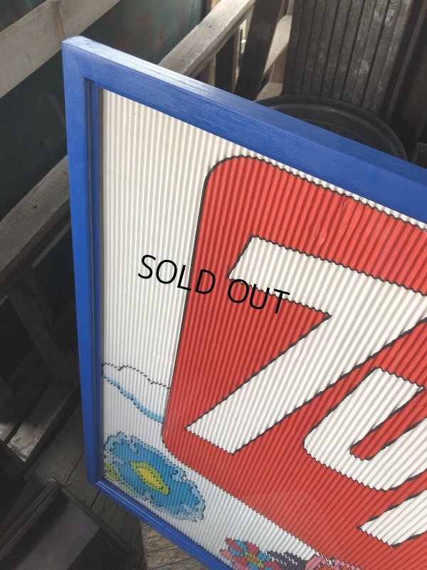 画像5: Vintage 7UP Soda Peter Max Floral Cardboard Store Sign w/Frame (R608)