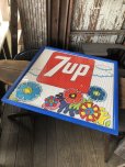 画像7: Vintage 7UP Soda Peter Max Floral Cardboard Store Sign w/Frame (R608)