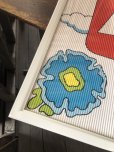 画像13: Vintage 7UP Soda Peter Max Floral Cardboard Store Sign w/Frame (R609)