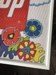 画像11: Vintage 7UP Soda Peter Max Floral Cardboard Store Sign w/Frame (R609)