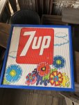 画像21: Vintage 7UP Soda Peter Max Floral Cardboard Store Sign w/Frame (R608)