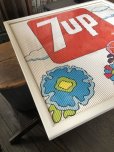画像8: Vintage 7UP Soda Peter Max Floral Cardboard Store Sign w/Frame (R609)