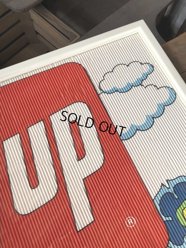 画像10: Vintage 7UP Soda Peter Max Floral Cardboard Store Sign w/Frame (R609)