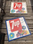 画像22: Vintage 7UP Soda Peter Max Floral Cardboard Store Sign w/Frame (R608)