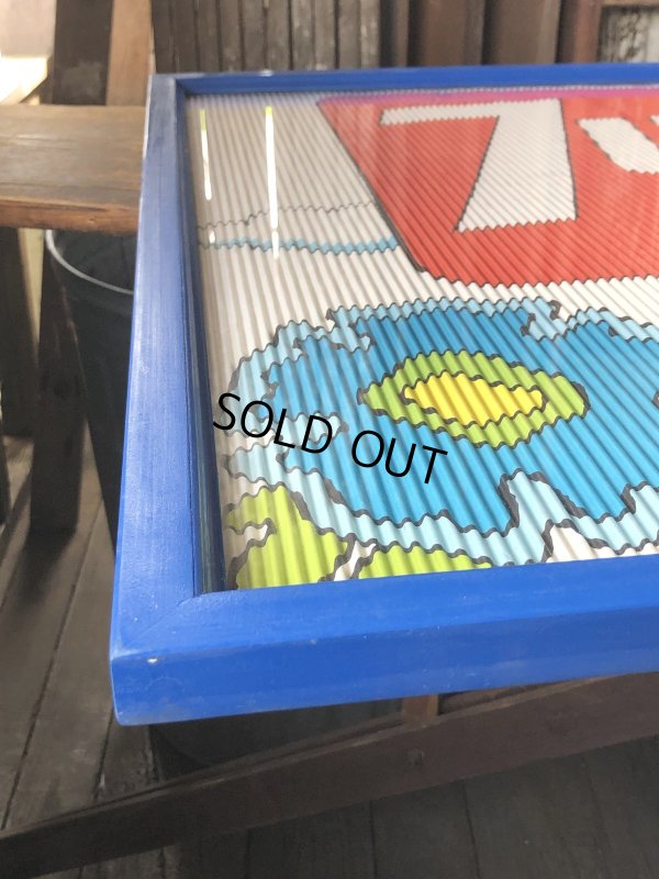 画像8: Vintage 7UP Soda Peter Max Floral Cardboard Store Sign w/Frame (R608)
