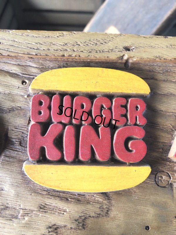 画像10: 70s Vintage BURGER KING Store Display Faux Wood Wall Clock Sign (R610)