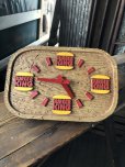 画像1: 70s Vintage BURGER KING Store Display Faux Wood Wall Clock Sign (R610) (1)