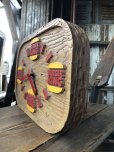 画像2: 70s Vintage BURGER KING Store Display Faux Wood Wall Clock Sign (R610) (2)