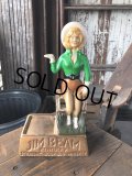 70s Vintage Advertising JIM BEAM Bourbon Whiskey Cowgirl Counter Display Statue (R613)