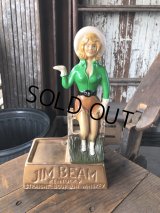 70s Vintage Advertising JIM BEAM Bourbon Whiskey Cowgirl Counter Display Statue (R613)