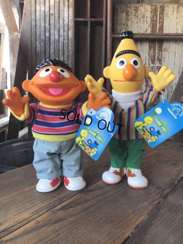 画像2: 90s Vintage Applause SESAME STREET Ernie ＆ Bert Doll Set (R615)
