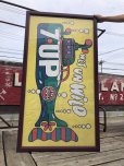 画像15: Vintage 7UP WET UN WiLD Green Bottle Submarine w/Frame 150cm x 82cm Big Size (R616)