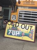 Vintage 7UP WET UN WiLD Green Bottle Submarine w/Frame 150cm x 82cm Big Size (R616)