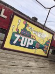 画像6: Vintage 7UP WET UN WiLD Green Bottle Submarine w/Frame 150cm x 82cm Big Size (R616)
