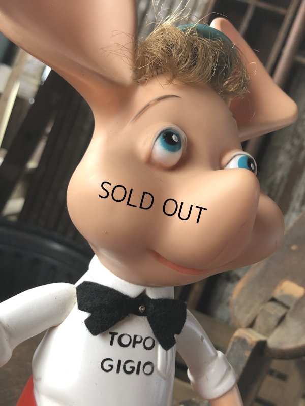 画像8: 60s Vintage Topo Gigio Vinyl Doll w/Bow Tie (R624)