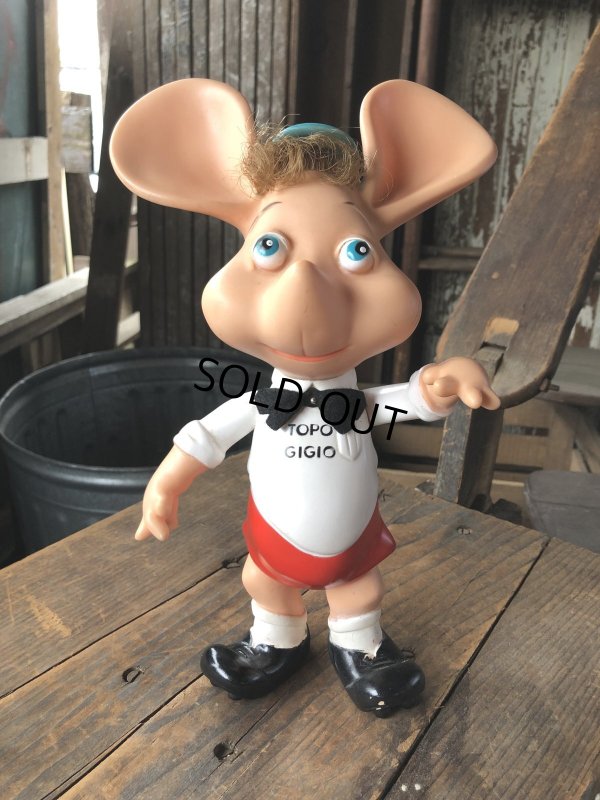 画像1: 60s Vintage Topo Gigio Vinyl Doll w/Bow Tie (R624)