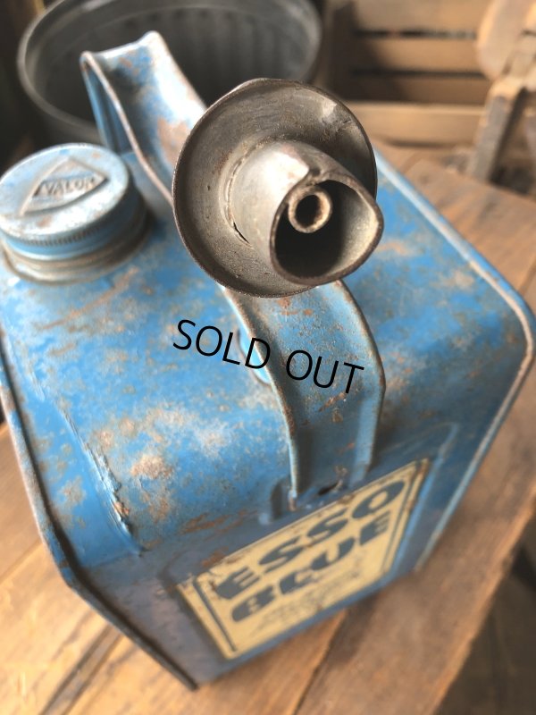 画像14: 50s Vintage ESSO Blue Valor Paraffin Can (R628) 