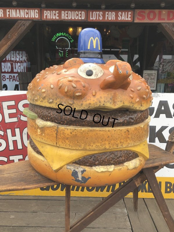画像5: 70s Vintage Mcdonald's Playland Officer Big Mac Head Statue Huge (R633)