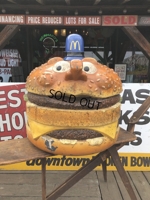 画像9: 70s Vintage Mcdonald's Playland Officer Big Mac Head Statue Huge (R633)