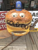 70s Vintage Mcdonald's Playland Officer Big Mac Head Statue Huge (R633)