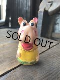 70s Vintage Rushton NEW ZOO REVUE Henrietta the Hippo Finger Puppet (R639)