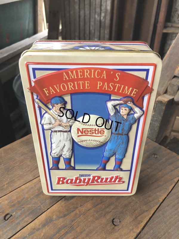 画像1: Vintage Advertising Tin Can Nestle BABY RUTH AMERICA'S FAVORITE PASTIME (R636)