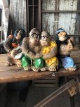 画像1: 70s Universal Statuary Corp V. Kendrick Hippy &amp; Parents Gorilla Figure Statue (R634) (1)