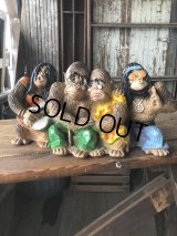 70s Universal Statuary Corp V. Kendrick Hippy &amp; Parents Gorilla Figure Statue (R634)