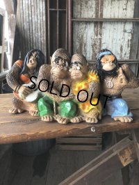70s Universal Statuary Corp V. Kendrick Hippy &amp; Parents Gorilla Figure Statue (R634)
