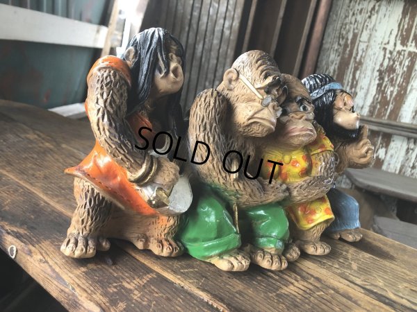 画像5: 70s Universal Statuary Corp V. Kendrick Hippy &amp; Parents Gorilla Figure Statue (R634)