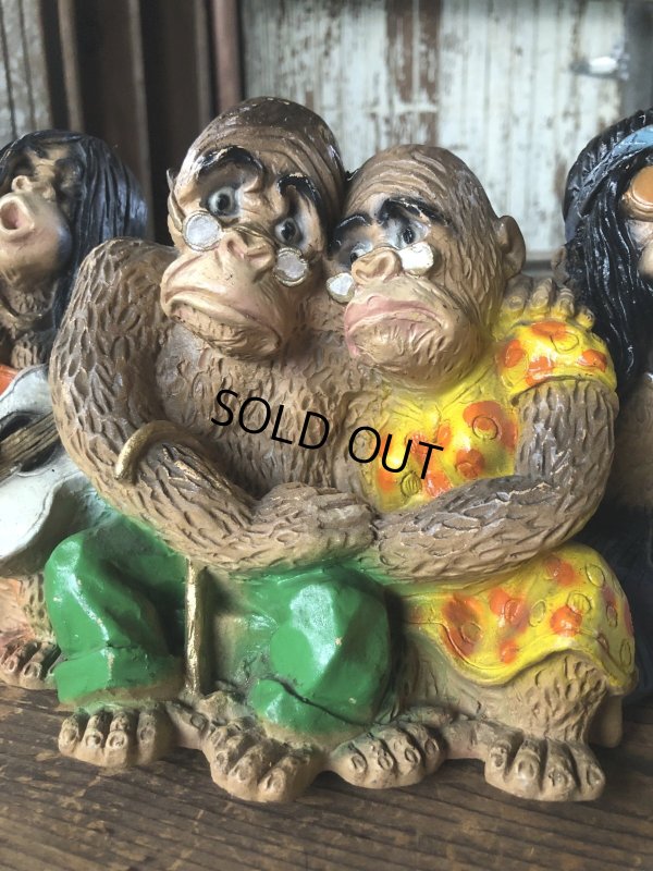 画像10: 70s Universal Statuary Corp V. Kendrick Hippy &amp; Parents Gorilla Figure Statue (R634)