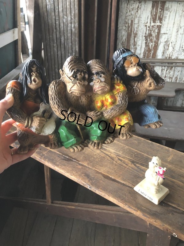 画像12: 70s Universal Statuary Corp V. Kendrick Hippy &amp; Parents Gorilla Figure Statue (R634)