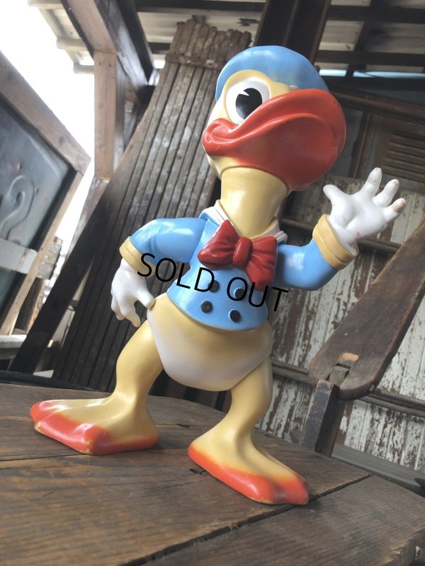 画像9: 60s Vintage Ledraplastic Ledra Disney Donald Duck Squeak Rubber Toy BIG SIZE (R640)