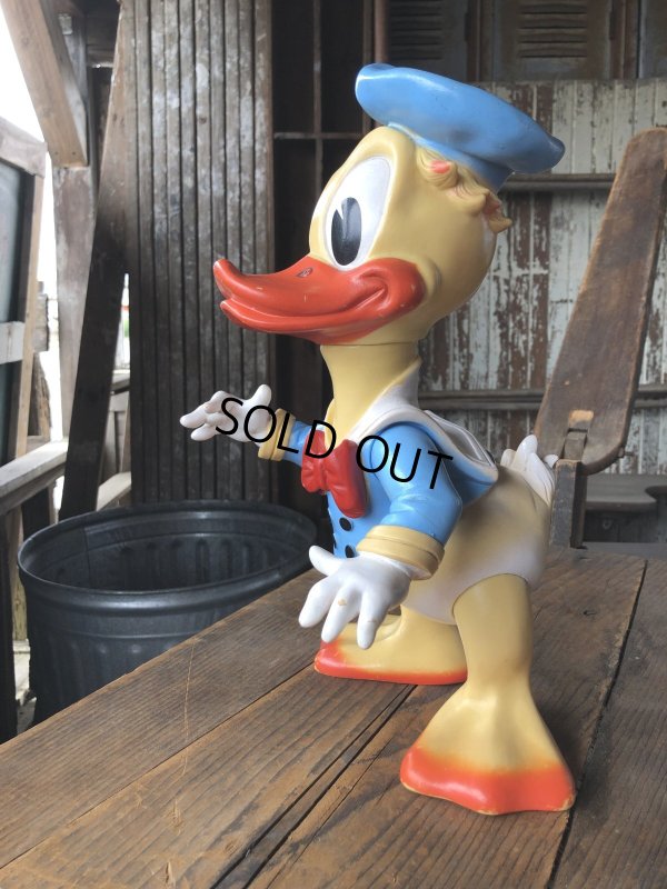 画像2: 60s Vintage Ledraplastic Ledra Disney Donald Duck Squeak Rubber Toy BIG SIZE (R640)