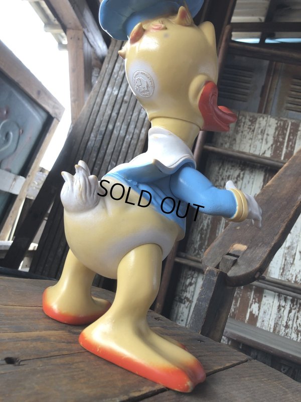 画像12: 60s Vintage Ledraplastic Ledra Disney Donald Duck Squeak Rubber Toy BIG SIZE (R640)
