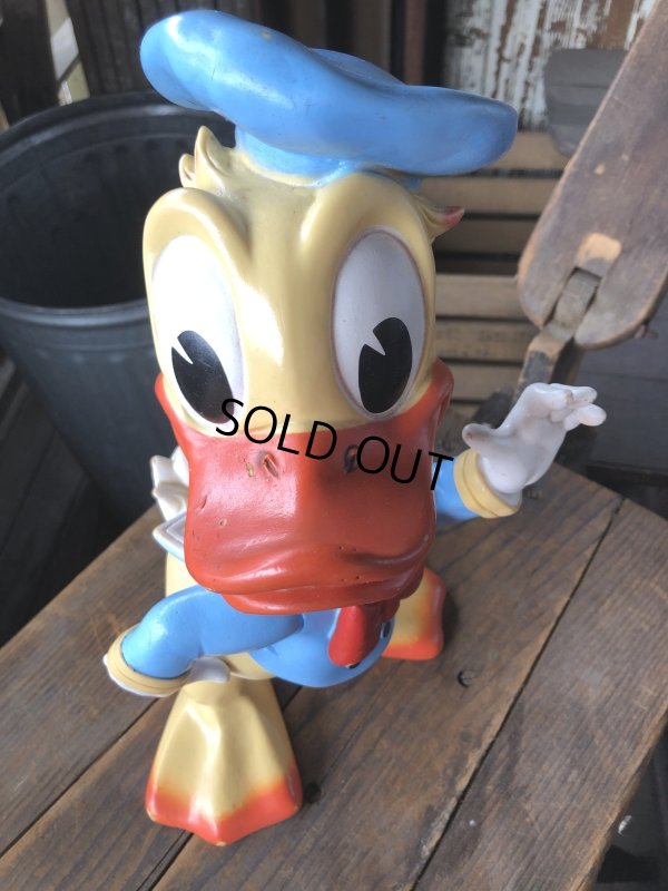 画像10: 60s Vintage Ledraplastic Ledra Disney Donald Duck Squeak Rubber Toy BIG SIZE (R640)