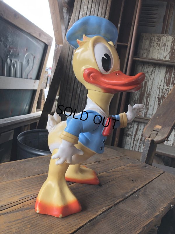 画像4: 60s Vintage Ledraplastic Ledra Disney Donald Duck Squeak Rubber Toy BIG SIZE (R640)
