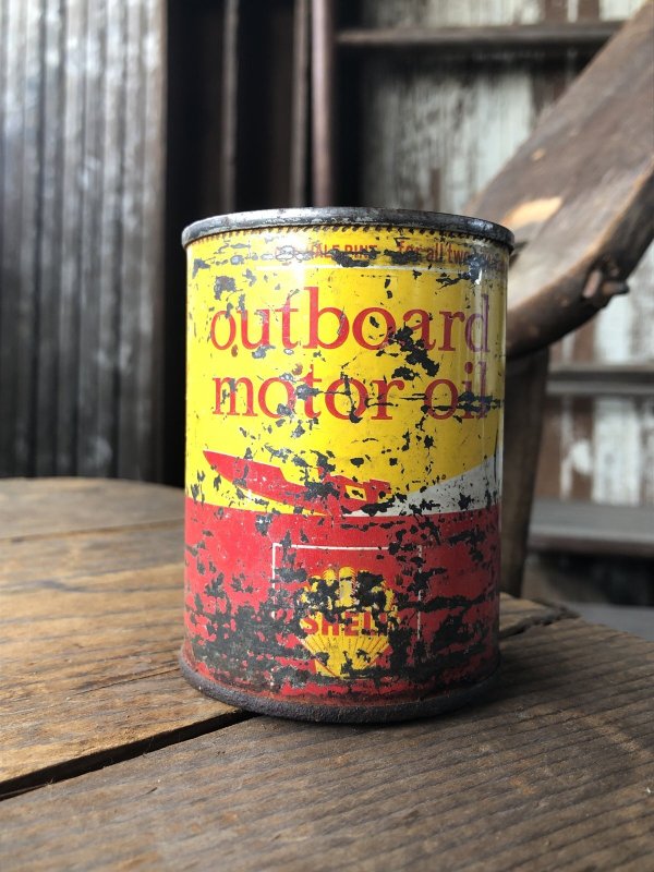 画像2: Vintage SHELL outboard motor oil Can (R647)