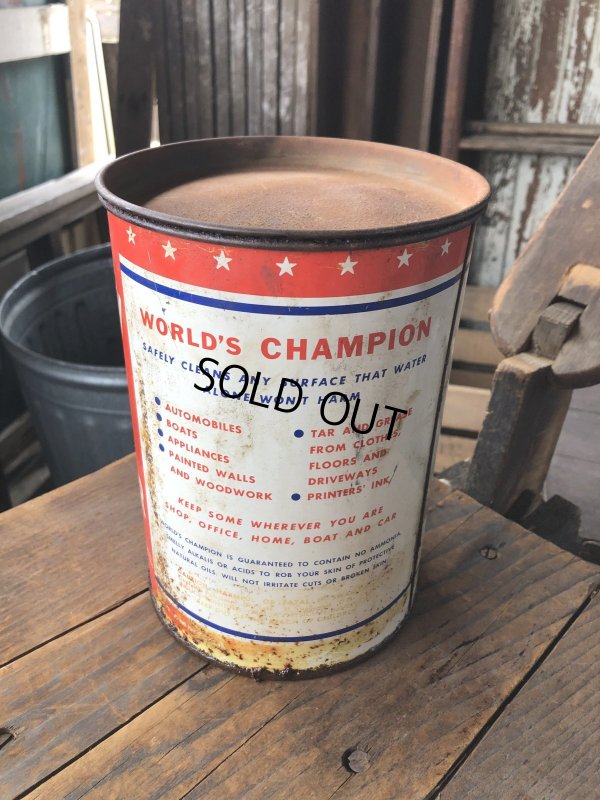 画像3: Vintage WORLD'S CHAMPION WATERLESS HAND CLEANER 5lb Can (R641)