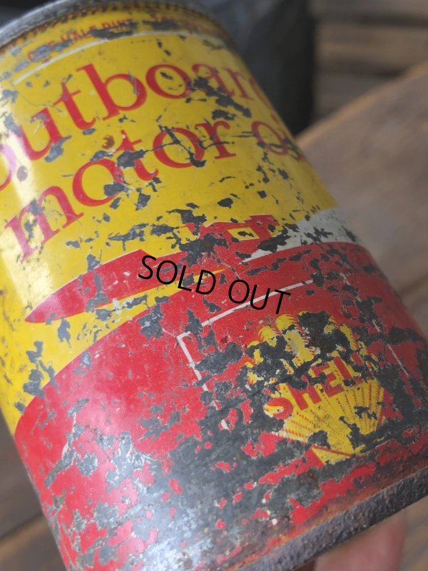 画像7: Vintage SHELL outboard motor oil Can (R647)
